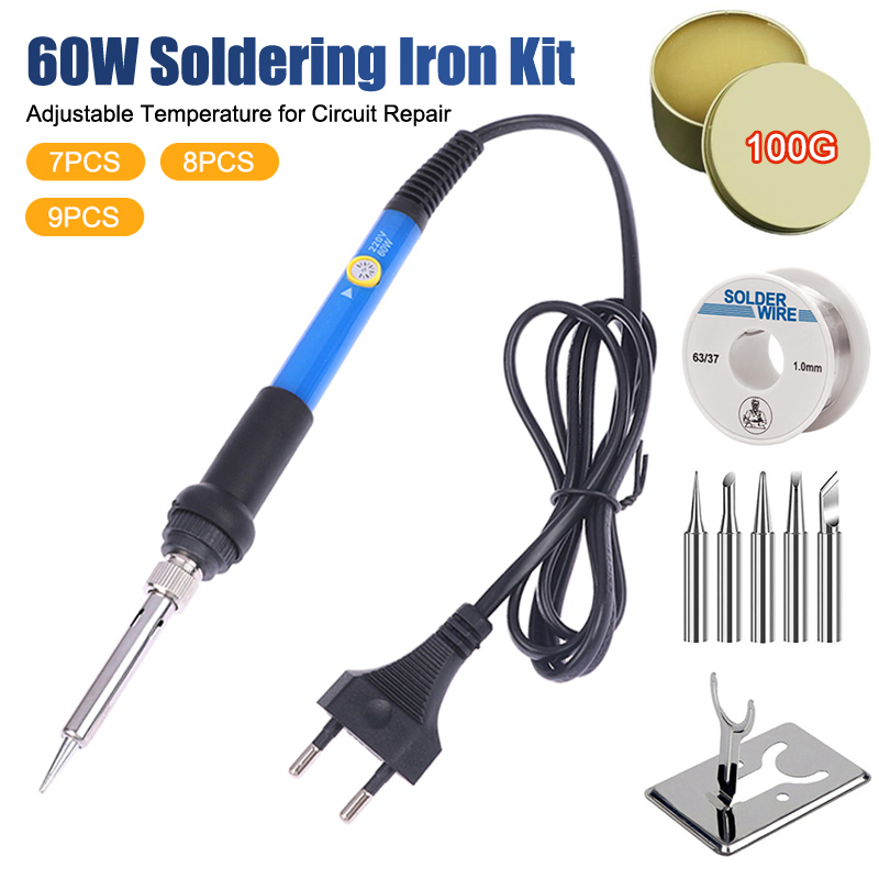 Fondue Set Electric - ชุดหัวแร้งบัดกรีไฟฟ้าปรับอุณหภูมิได้ 220V 60W พร้อมหัวแร้งสำหรับงาน DIY ซ่อมวงจร