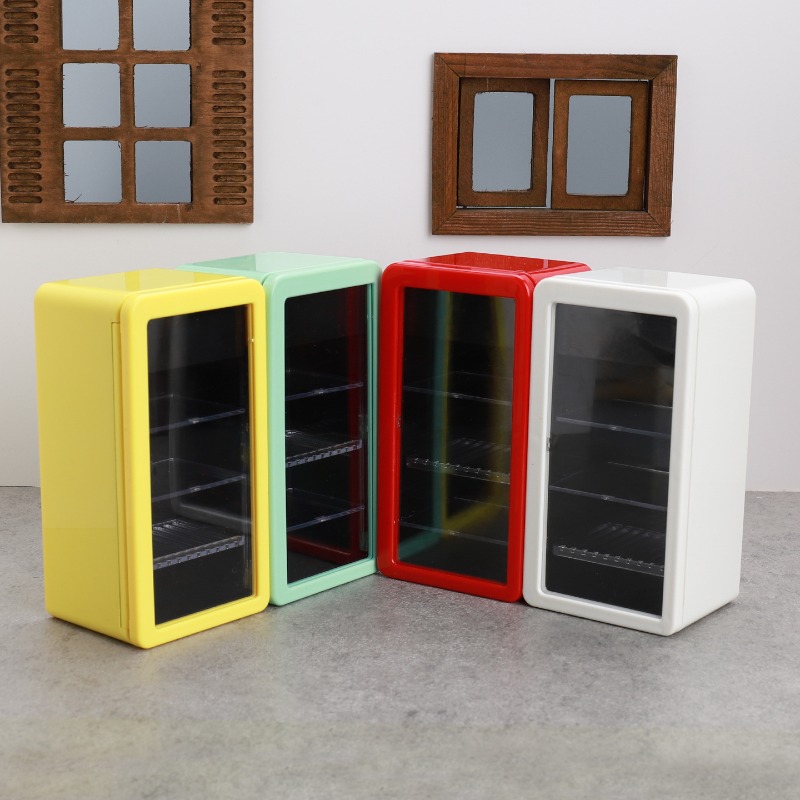 Kitchen Appliances Refrigerators - ตู้เย็นจำลองขนาดจิ๋วเรืองแสง รุ่นเครื่องใช้ไฟฟ้าในครัว ของตกแต่งฉากบ้านตุ๊กตา