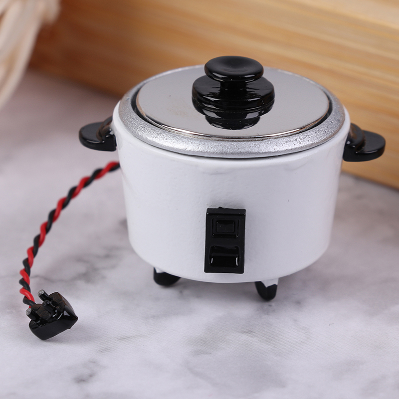 Kitchen Appliances To Gift - 1/12 สเกลตุ๊กตาบ้านจำลองหม้อหุงข้าวเครื่องจำลองอุปกรณ์ครัวอุปกรณ์เสริมแกล้งทำเป็นเล่นของเล่นของขวัญ