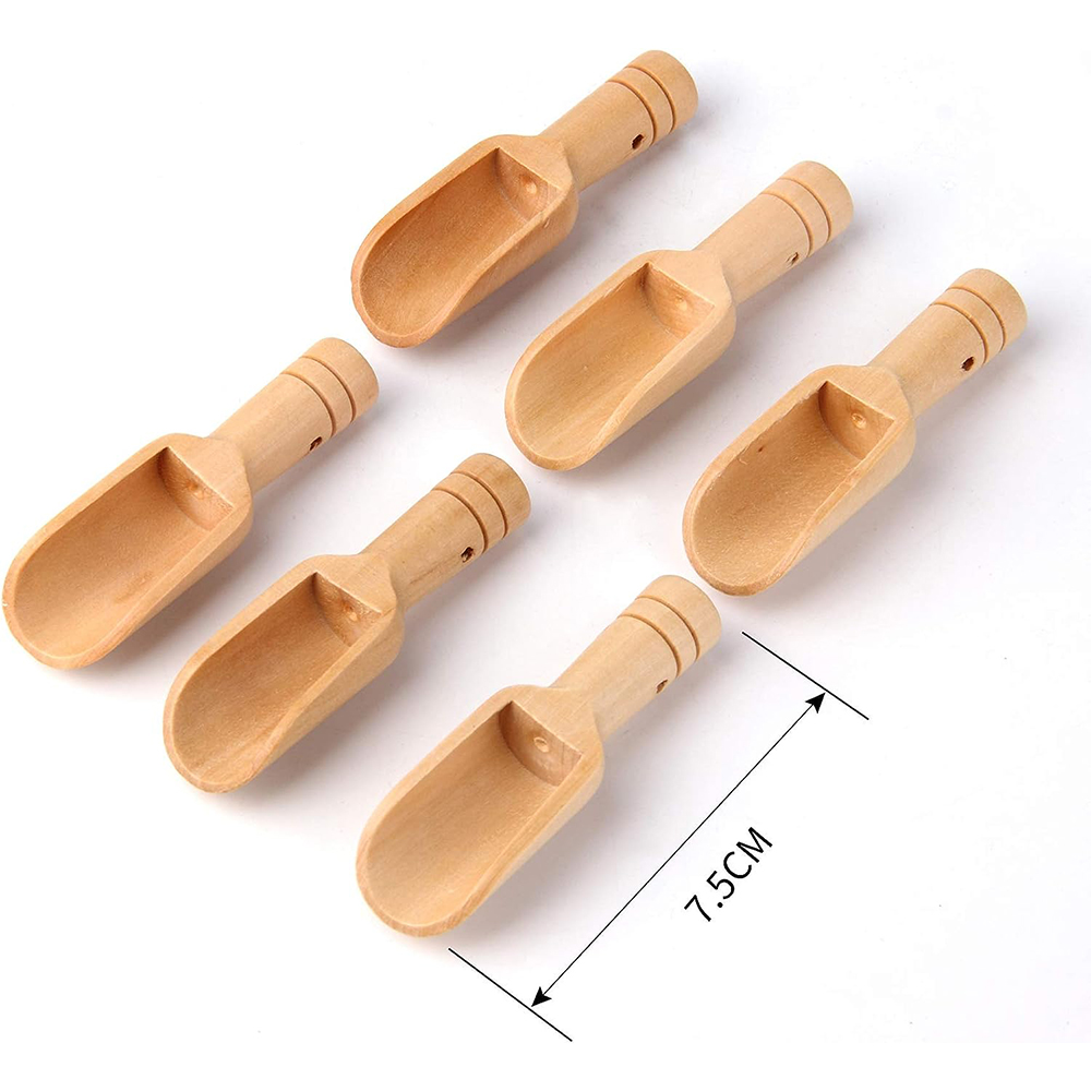 Kitchen Appliances Set - 10/30/50/100pcs กาแฟมินิไม้ช้อนเกลืออาบน้ําช้อนไม้ช้อนขนมซักรีดผงซักฟอกชุดช้อนเด็กช้อนห้องครัว