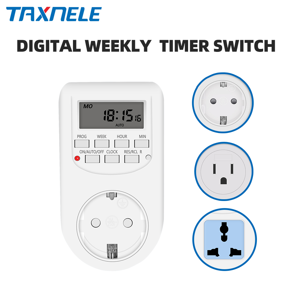 Kitchen Appliances Uk - Digital Timer Switch อิเล็กทรอนิกส์ 12/24 ชั่วโมงรายสัปดาห์