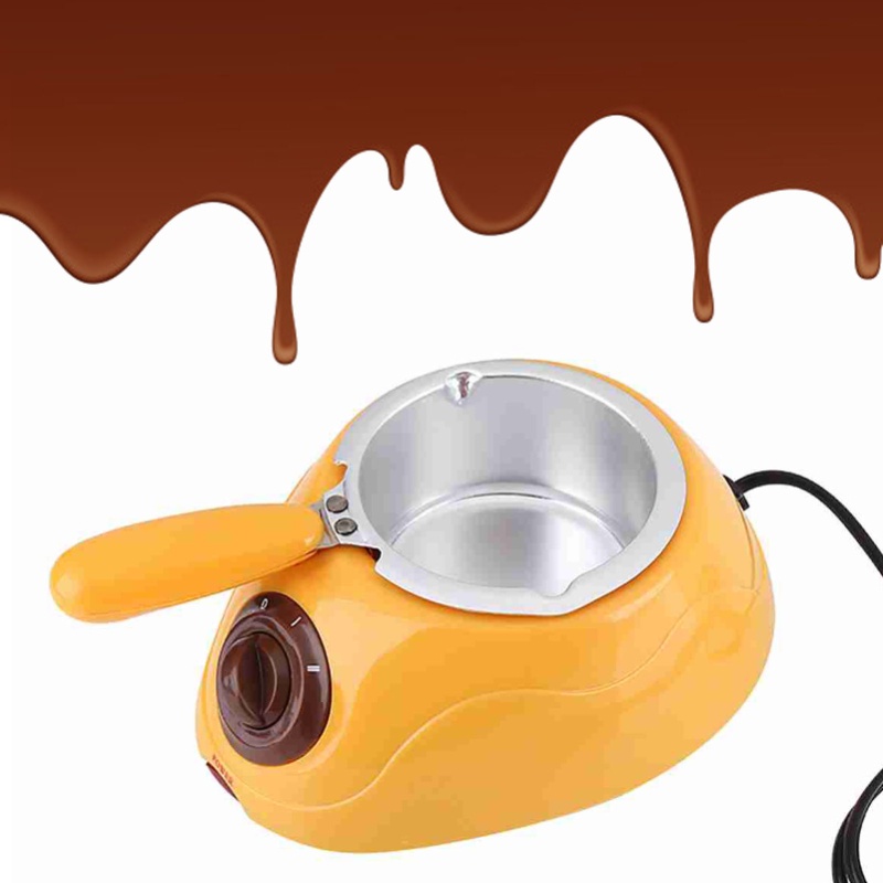 Fondue Set Electric - ชุดหม้อละลายช็อกโกแลต DIY เครื่องอุ่นช็อกโกแลตแบบปรับได้ หม้อฟองดูไฟฟ้าขนาดเล็ก สำหรับสตรอว์เบอร์รี มาร์ชเมลโลว์