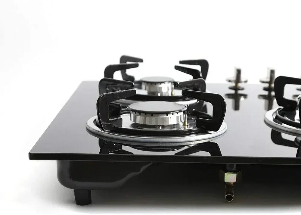 Kitchen Appliances In Sale - เตาแก๊สแบบฝัง 5 หัวเตา ใช้แก๊สธรรมชาติ พร้อมระบบป้องกันเปลวไฟดับ หน้าเตากระจก