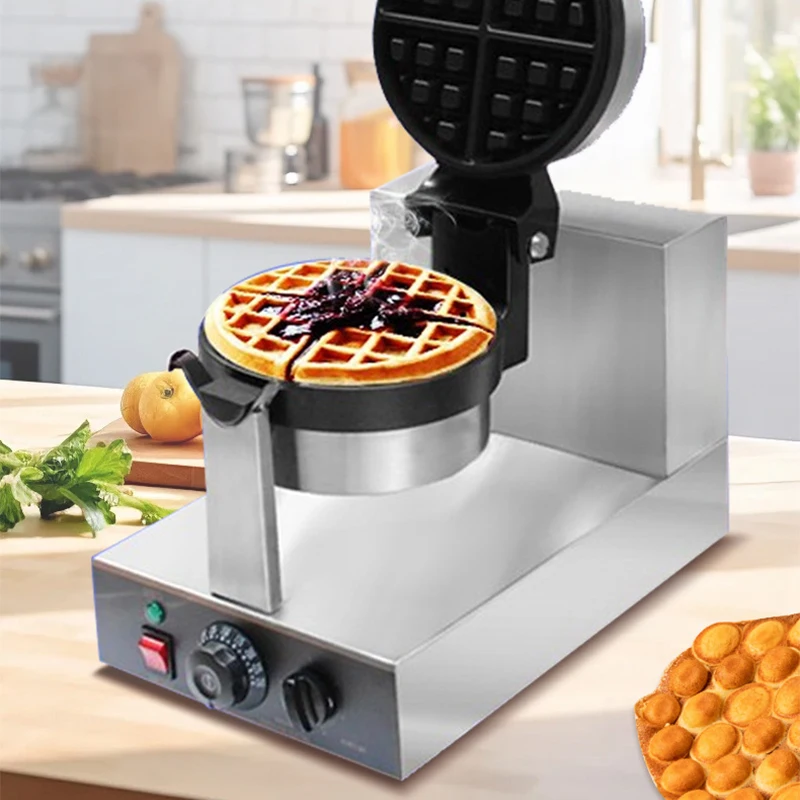 Waffle Iron Belgian - HF-8 เครื่องทําวาฟเฟิลเบลเยียมหมุนได้สองครั้ง, เตารีด Keto Chaffles พร้อมเตาอบวาฟเฟิลไฟฟ้าแบบไม่ติด