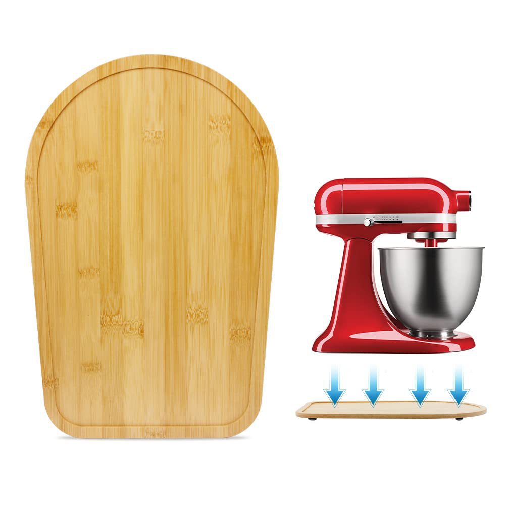 Kitchen Appliances Countertop - ถาดเลื่อนสำหรับเครื่องผสมอาหารแบบตั้งโต๊ะทำจากไม้ไผ่, ฐานเลื่อนสำหรับเครื่องใช้ในครัวเพื่อเคลื่อนย้ายเครื่องผสมอาหารบนเคาน์เตอร์