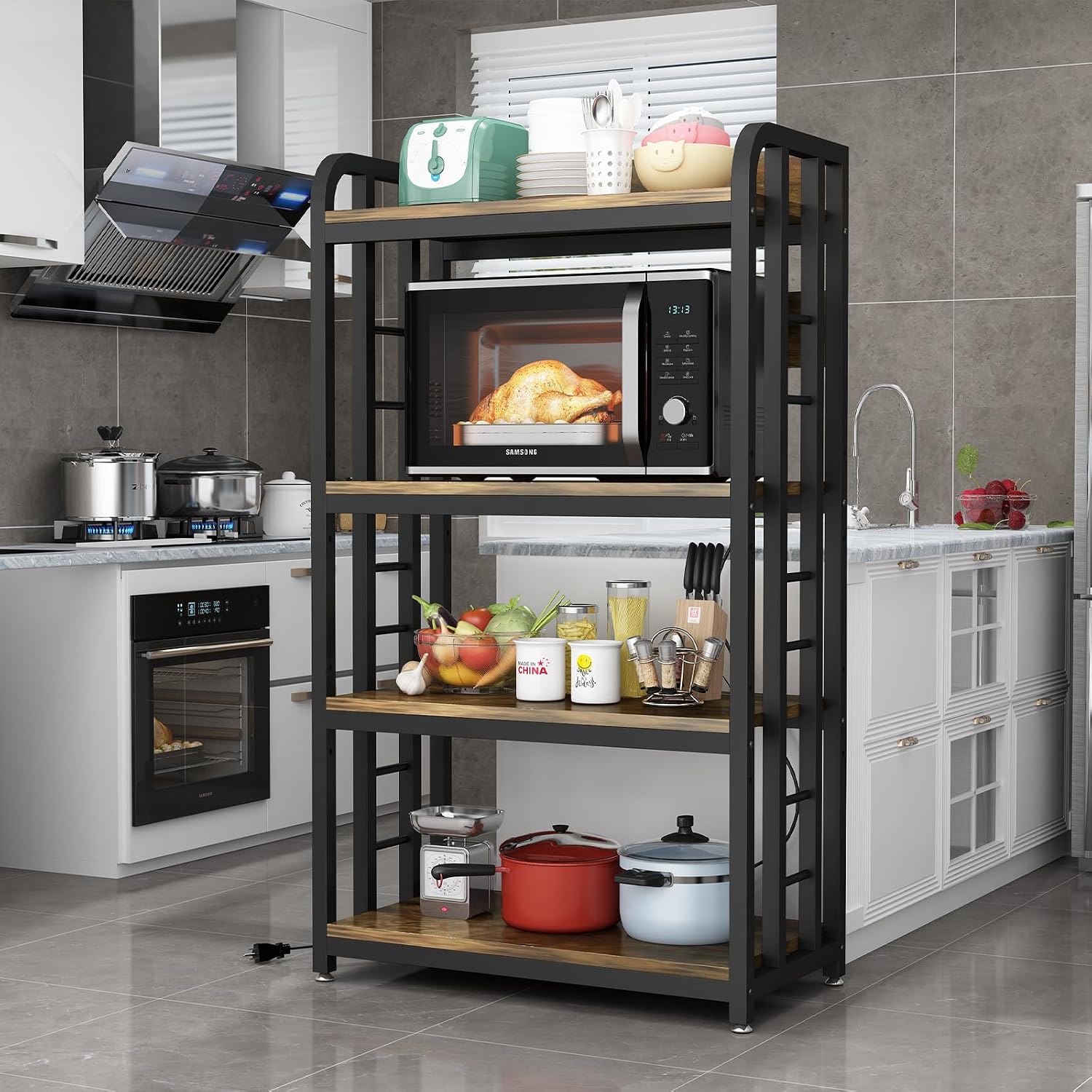 ชั้นวางของในครัว 4 ชั้นพร้อมเต - Kitchen Appliances Countertop บทวิจารณ์และราคา