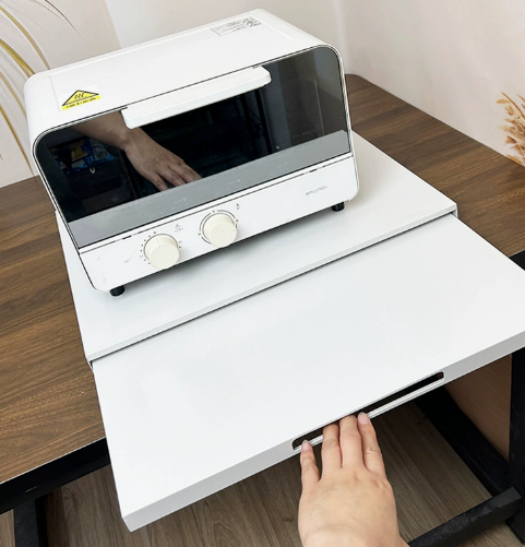 ชั้นวางไมโครเวฟแบบลิ้นชักเลื่อ - Kitchen Appliances Countertop บทวิจารณ์และราคา