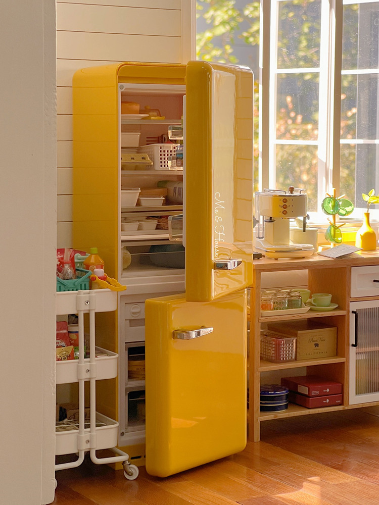 บ้านตุ๊กตา1/6ตู้เย็นโลหะ akses - Kitchen Appliances Refrigerators บทวิจารณ์และราคา
