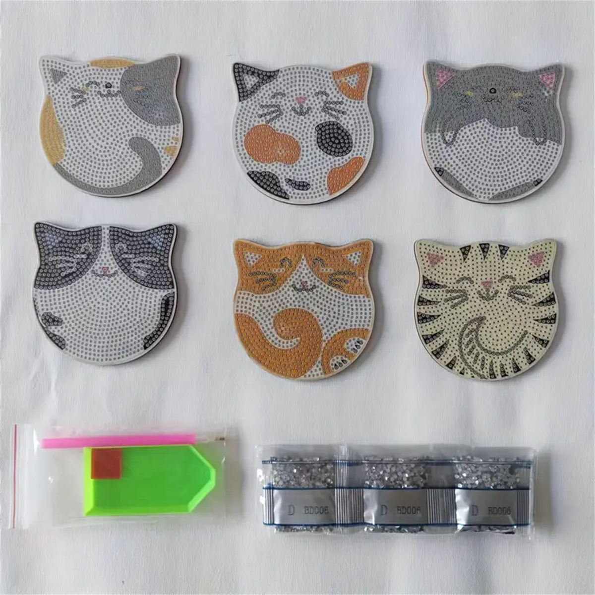 6 ชิ้น/เซ็ต DIY Cat Rhinestone - Kitchen Appliances Set บทวิจารณ์และราคา
