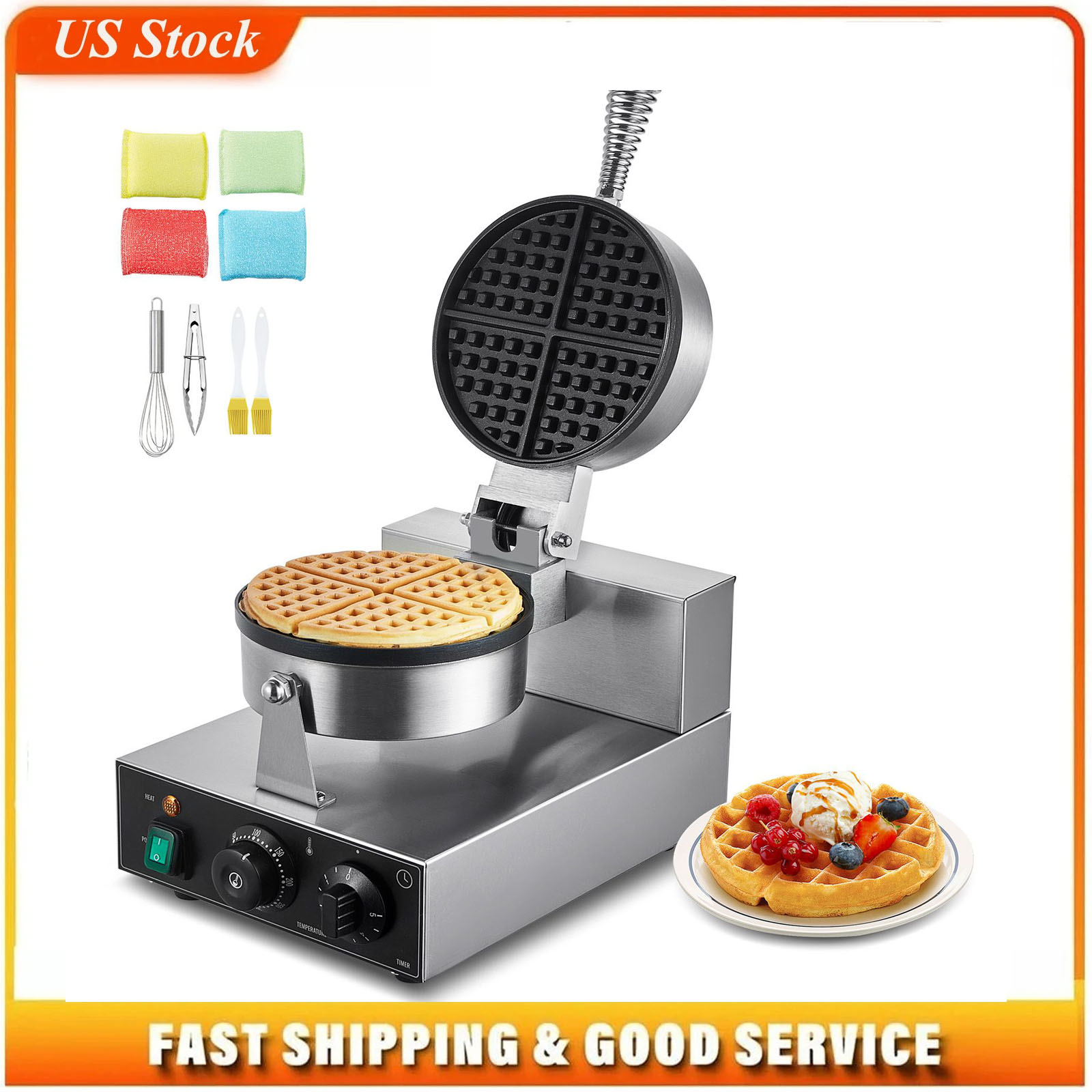 เครื่องทำวาฟเฟิลเชิงพาณิชย์, เ - Waffle Iron Belgian บทวิจารณ์และราคา
