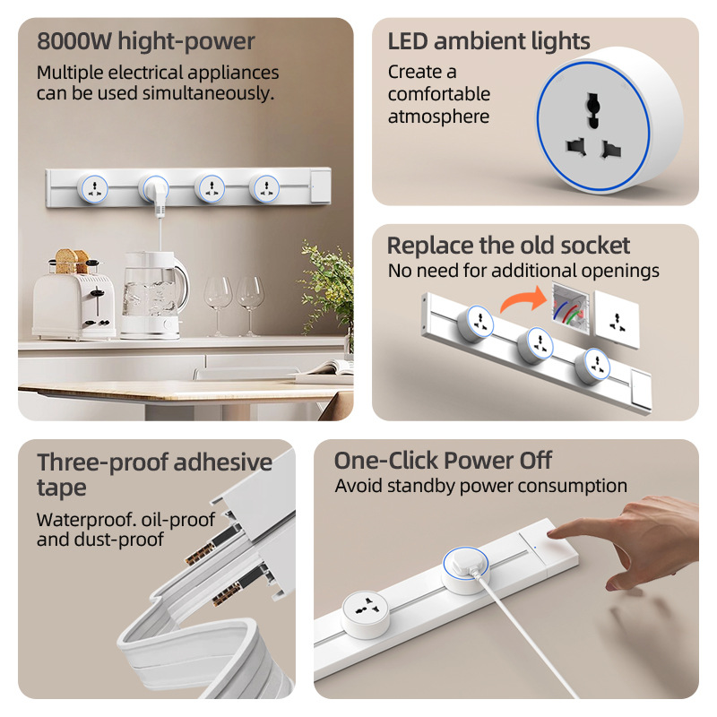 รางปลั๊กไฟแบบเคลื่อนย้ายได้ สี - Kitchen Appliances Uk บทวิจารณ์และราคา