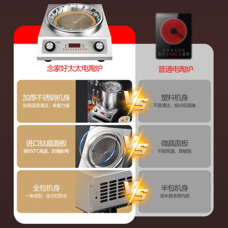 เตาไฟฟ้าเซรามิกแบบแบนสำหรับใช้ - Wok Electric Flat บทวิจารณ์และราคา