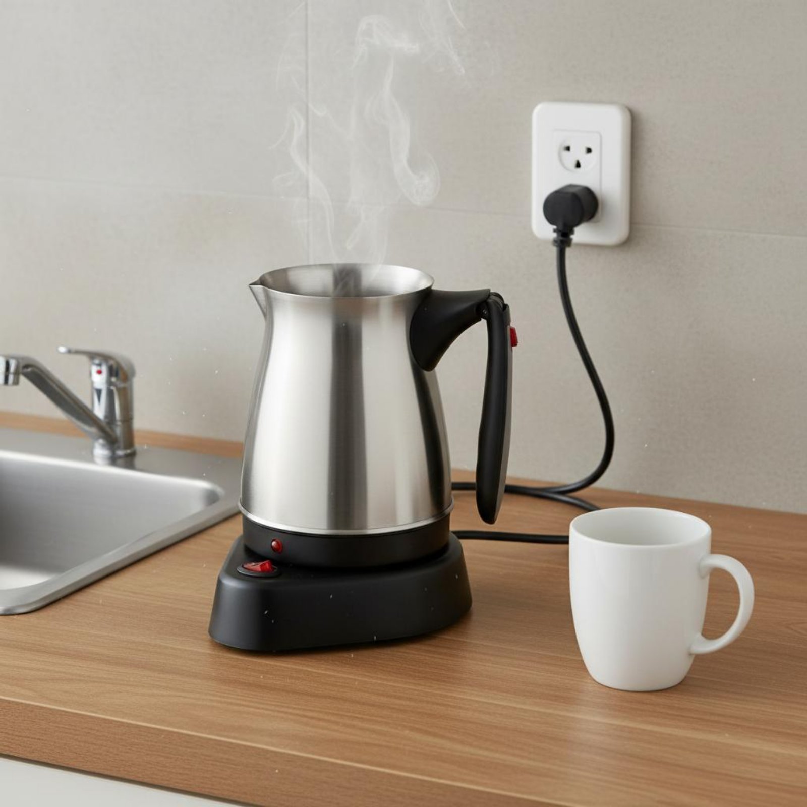 หม้อต้มกาแฟไฟฟ้าแบบตุรกี ปลั๊ก - Kitchen Appliances Uk บทวิจารณ์และราคา