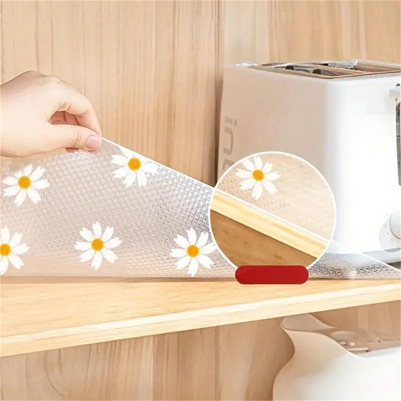 แผ่นรองชั้นวางของลายดอกเดซี่ 1 - Kitchen Appliances Refrigerators บทวิจารณ์และราคา